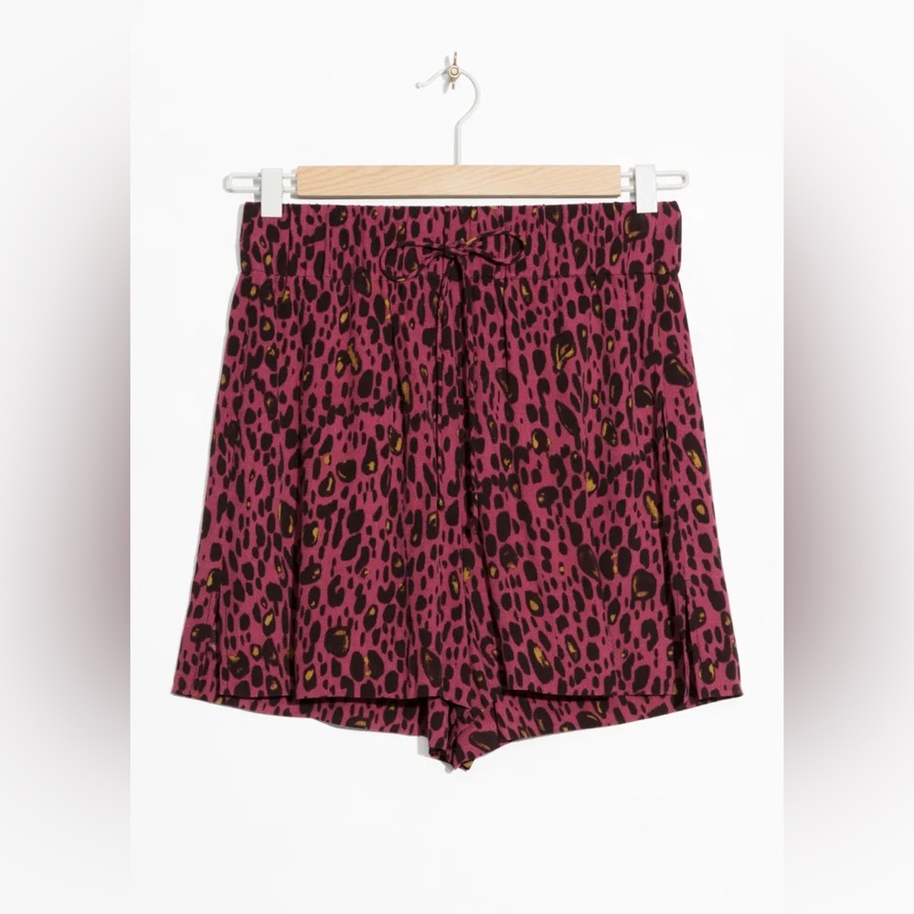 & Other Stories Abstract Leopard Print Shorts - image 3